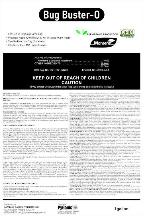 buster herbicide label Bug Buster-O