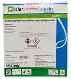 Klerat Waxblocks Rodenticide | Brodifacoum | Rat Control - 1 kilo