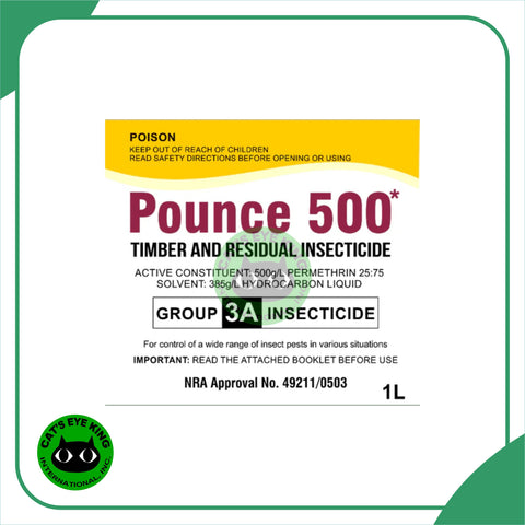POUNCE 500 EC | Permethrin | Timber and Residual Insecticide 1 liter
